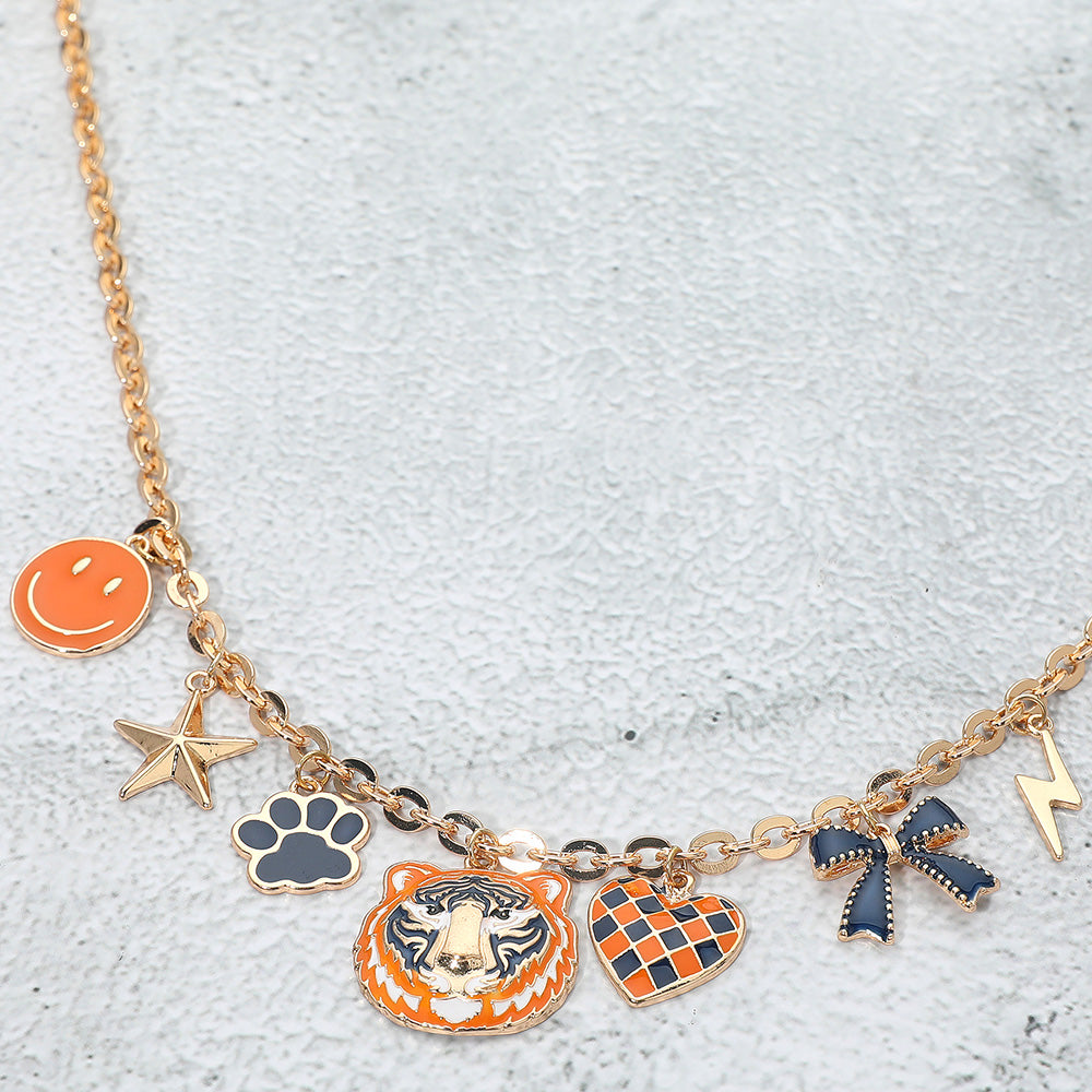 Auburn Tigers Football Charm Necklace