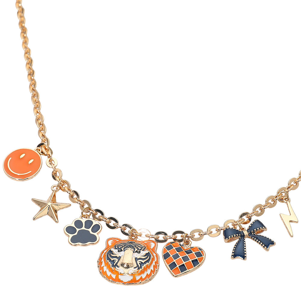 Auburn Tigers Football Charm Necklace
