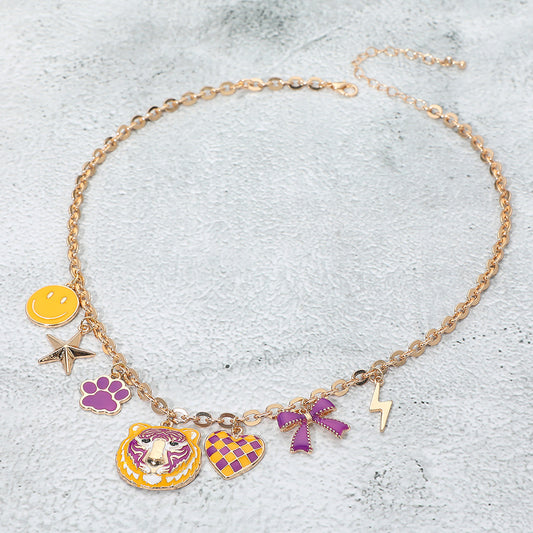 LSU Football Charm Necklace