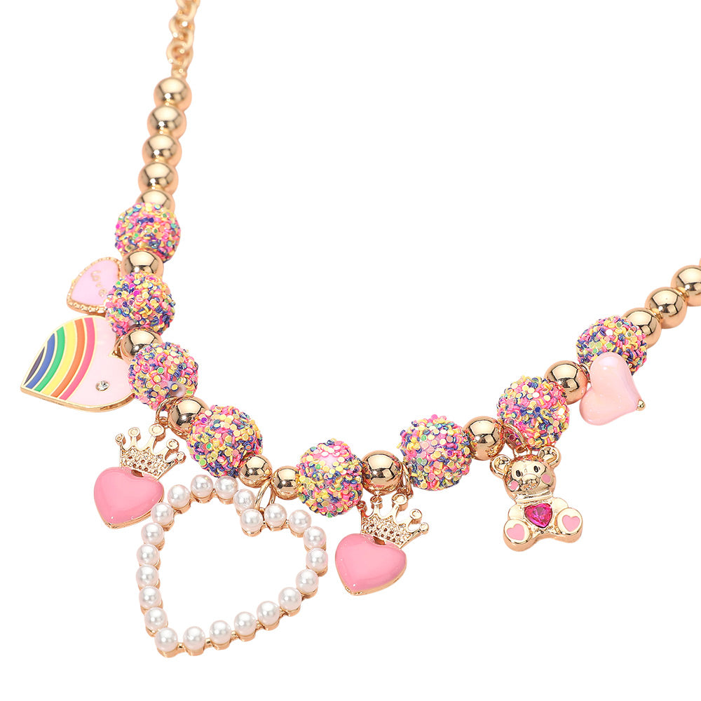 Princess in Pink Charm Necklace