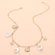 Palm Trees & Pearls Charm Necklace