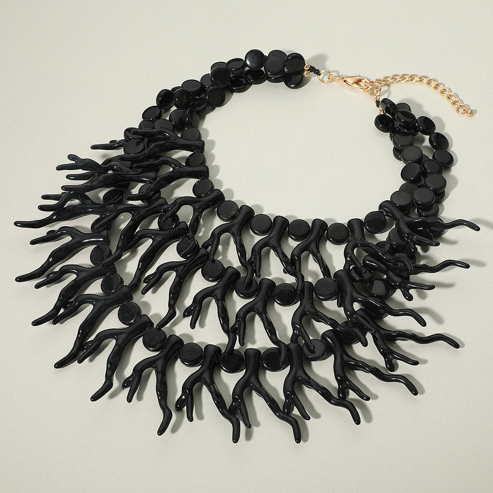 Coastal Coral Crush Statement Necklace