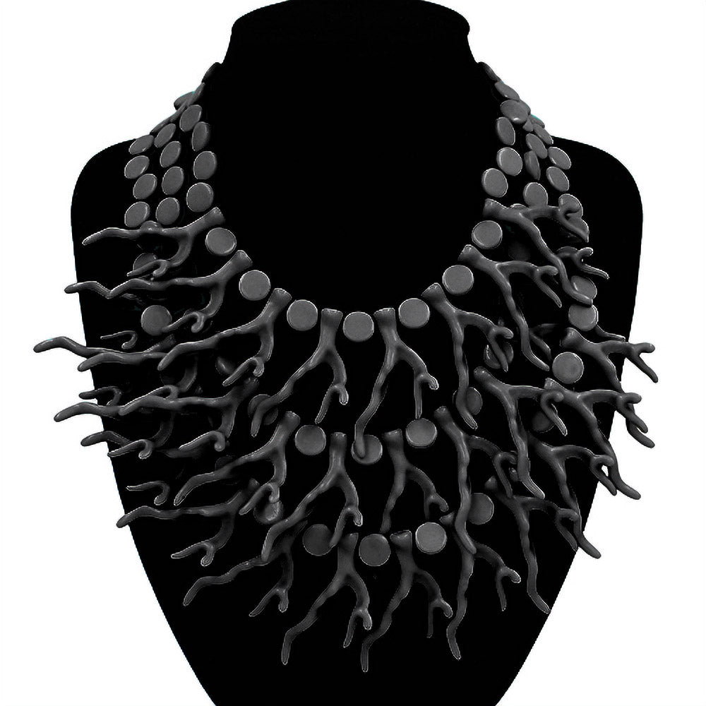 Coastal Coral Crush Statement Necklace