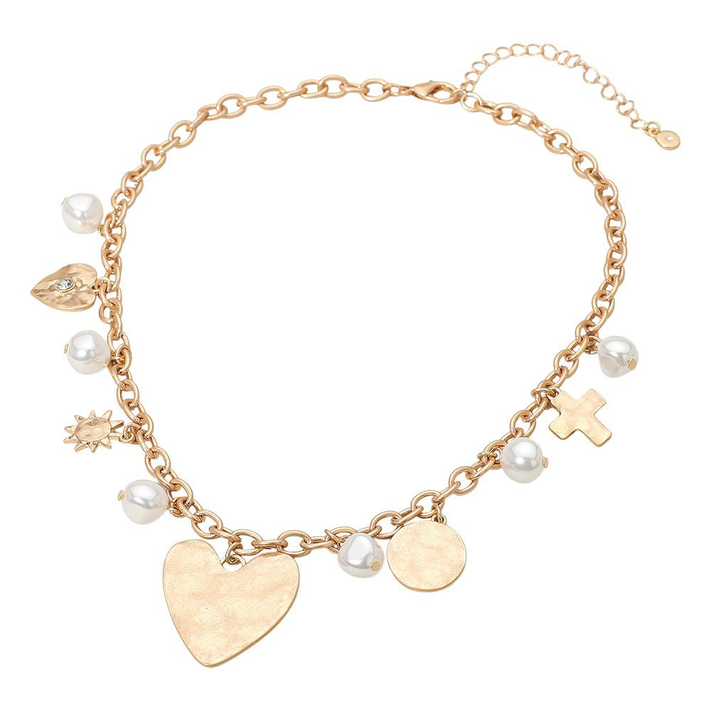 Love and Faith Pearl Charm Necklace