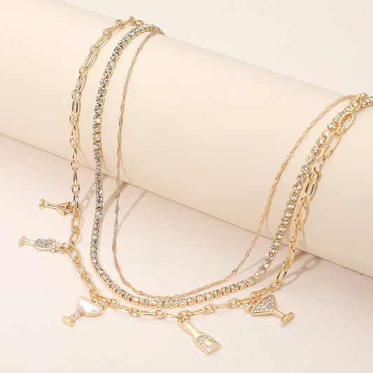 Make Mine A Martini Charm Necklace