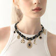 Black Bandana Western Charm Necklace