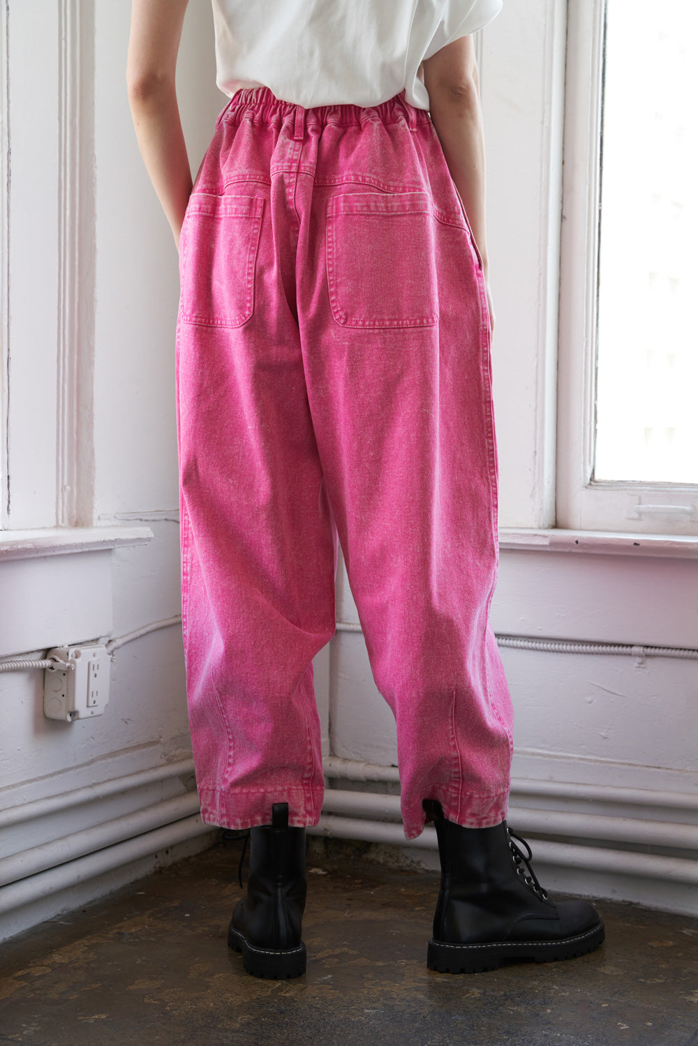 SOCIAL HOUR PINK DENIM TWILL PANTS