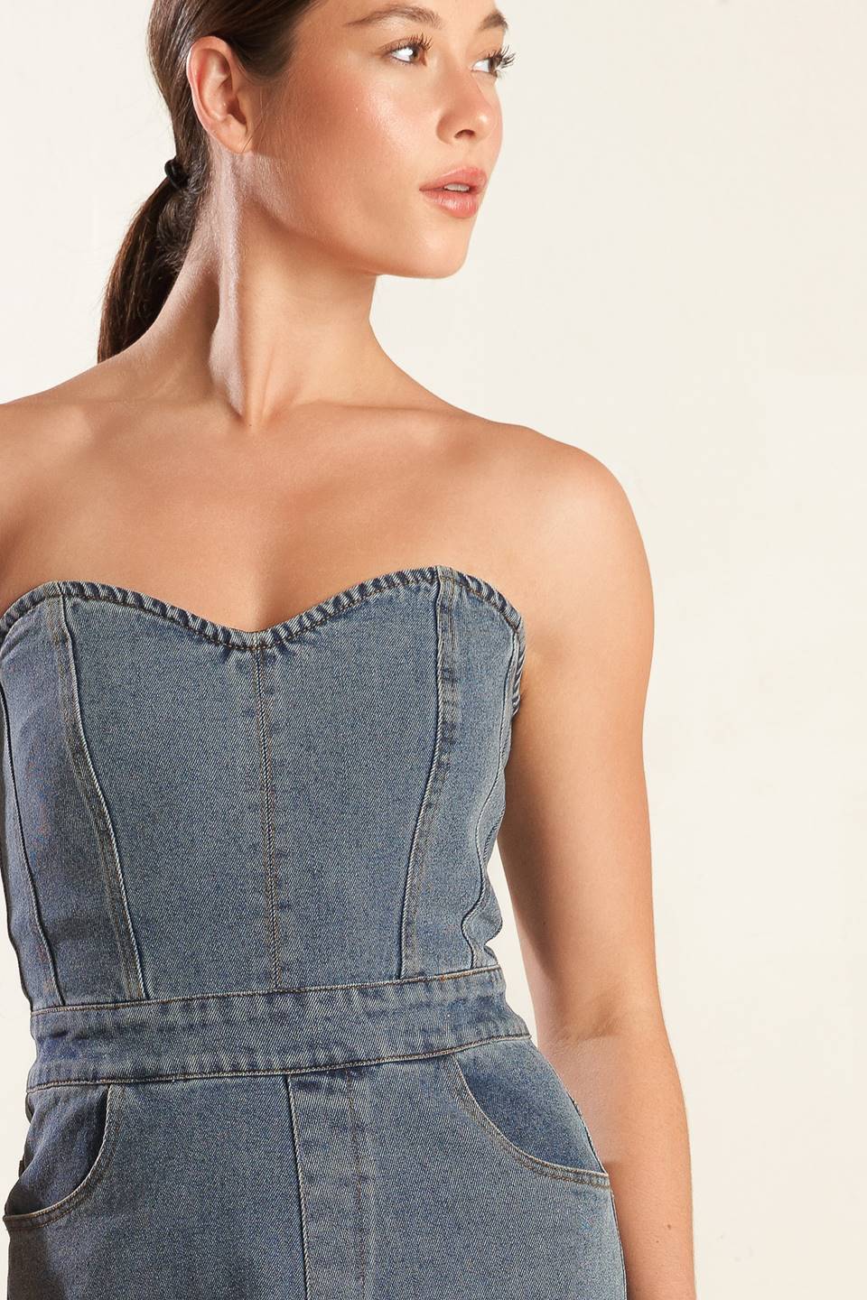 LOOK WHAT WE STARTED DENIM JUMPSUIT