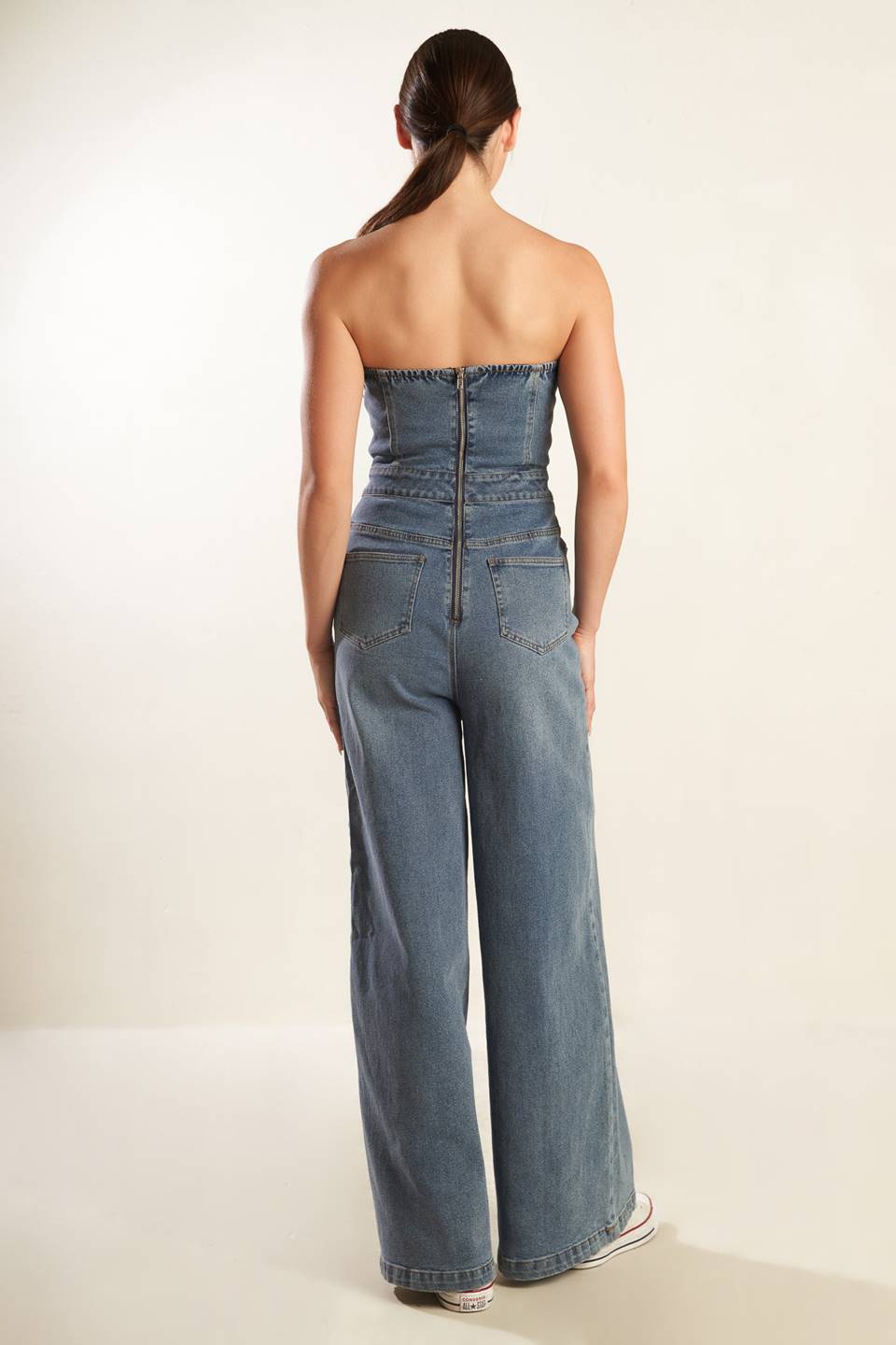 LOOK WHAT WE STARTED DENIM JUMPSUIT