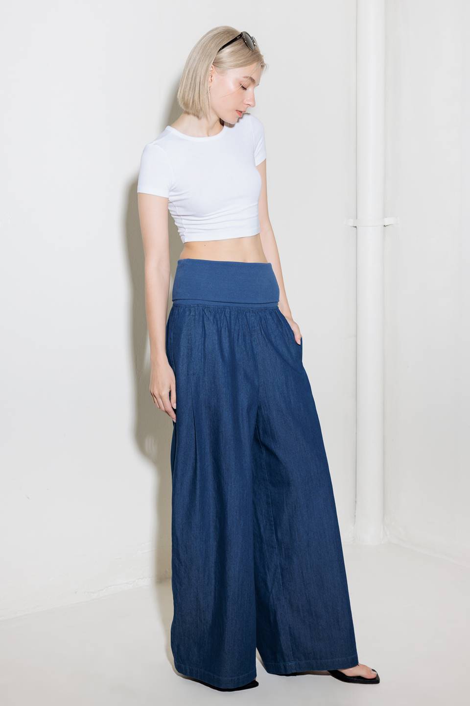 WALK EASY IN COMBO DENIM PANTS JUMPSUIT