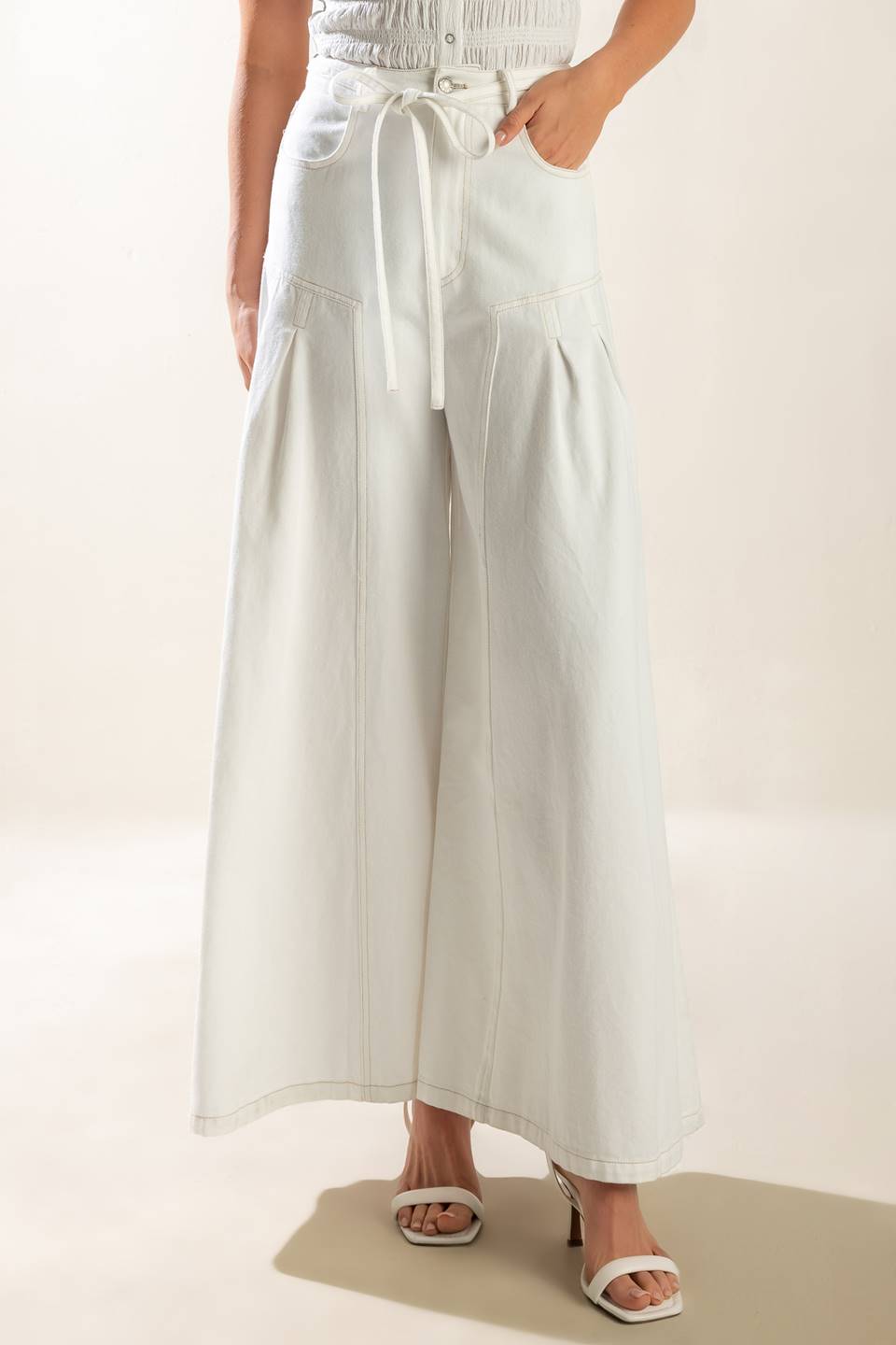 EVERY SUNDAY WHITE WOVEN PANTS