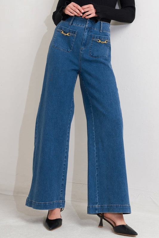 TIMELESS BLUE DENIM PANTS
