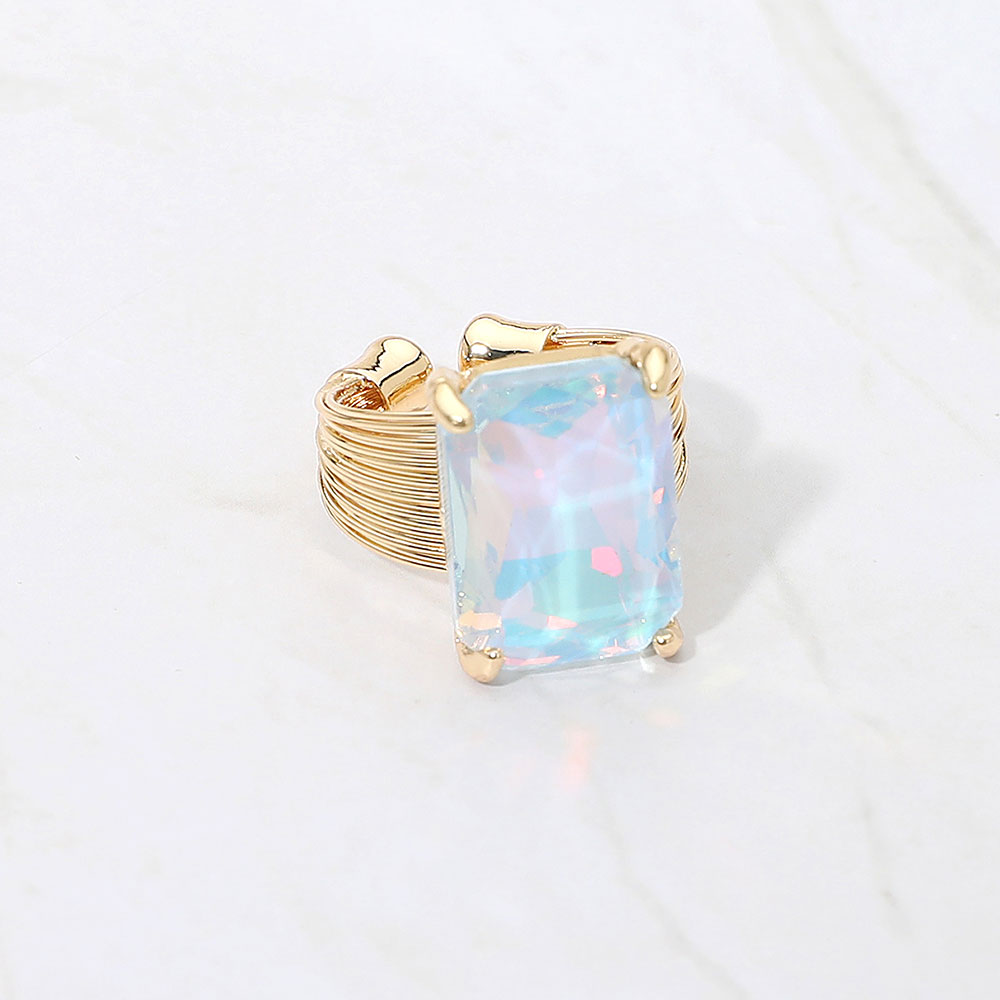 Emerald Cut Crystal Showgirl Ring