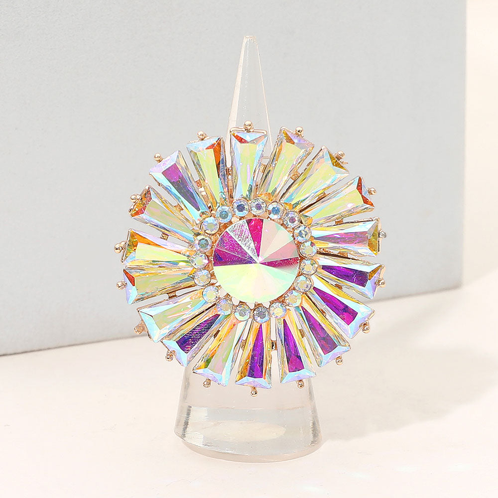 She Is A Sunburst Crystal Sparkle Ring