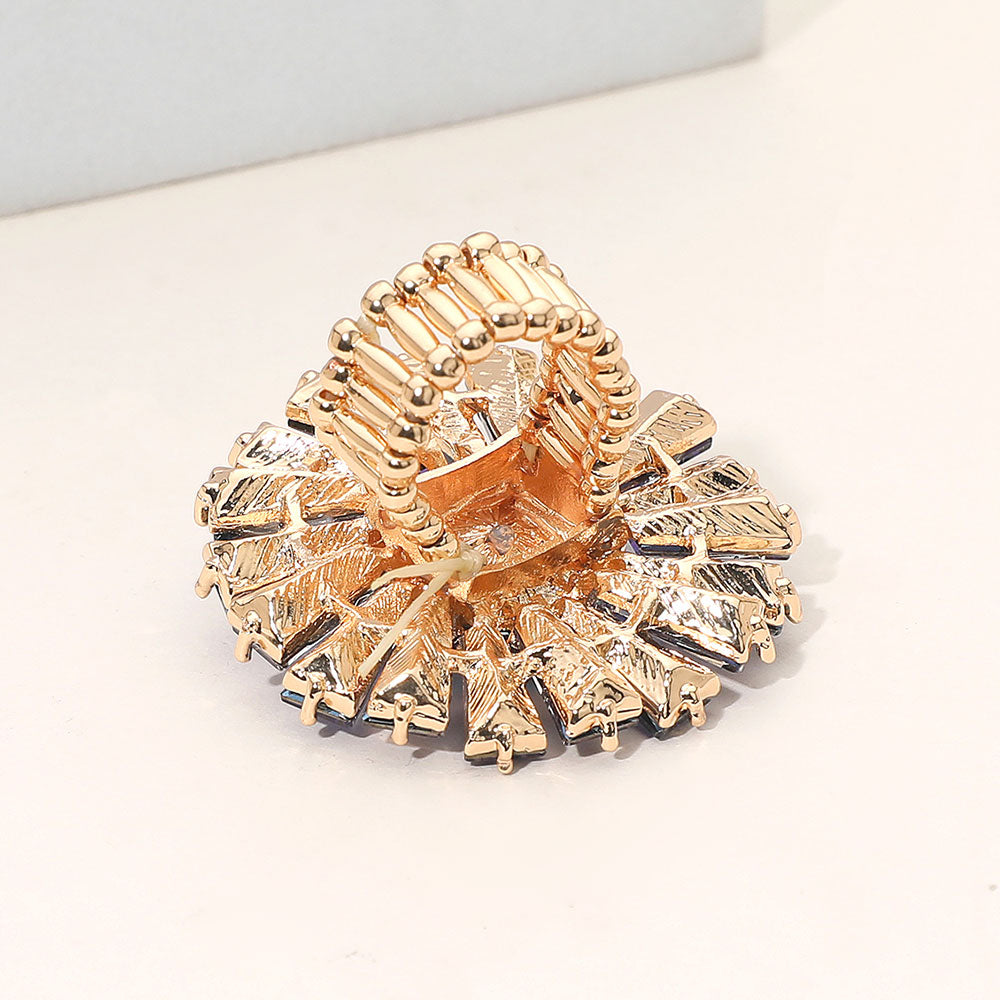 She Is A Sunburst Crystal Sparkle Ring