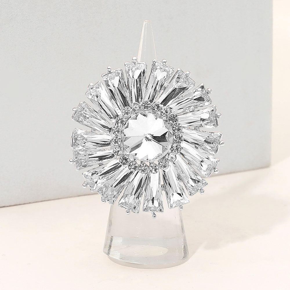 She Is A Sunburst Crystal Sparkle Ring