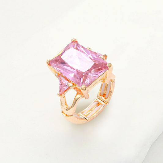 Ariana Faceted Cut Crystal Statement Ring