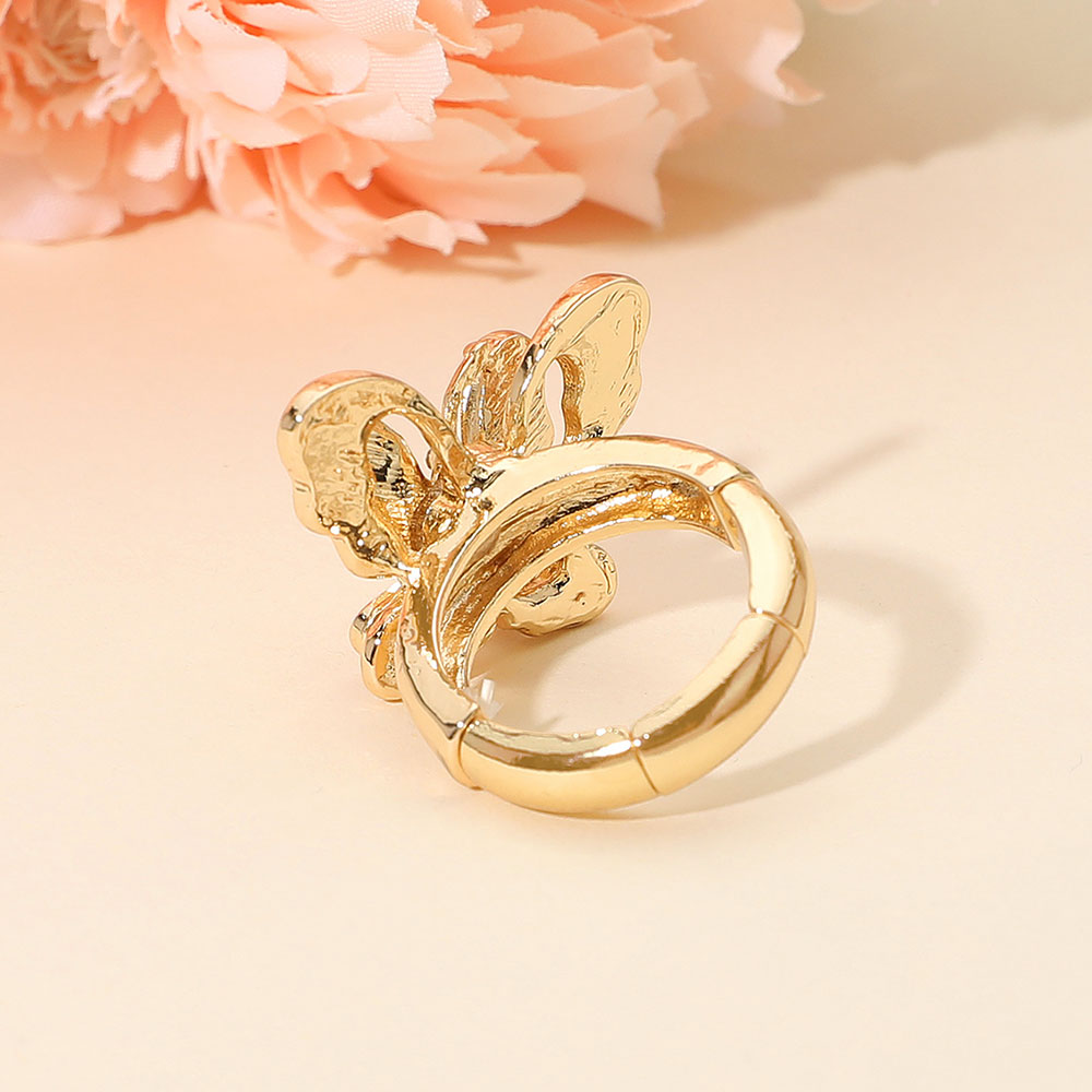Rhinestone Sparkle Butterfly Ring
