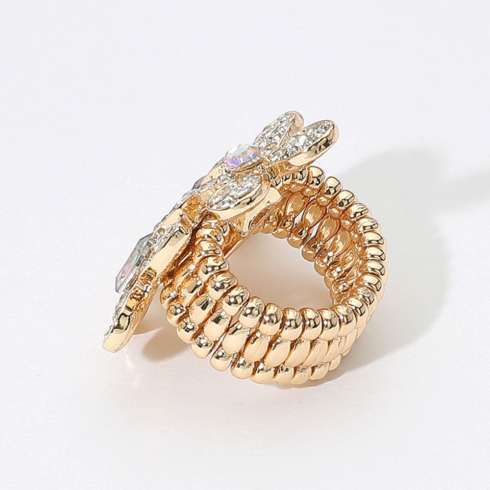 Austrian Crystal Butterflies in Flight Ring