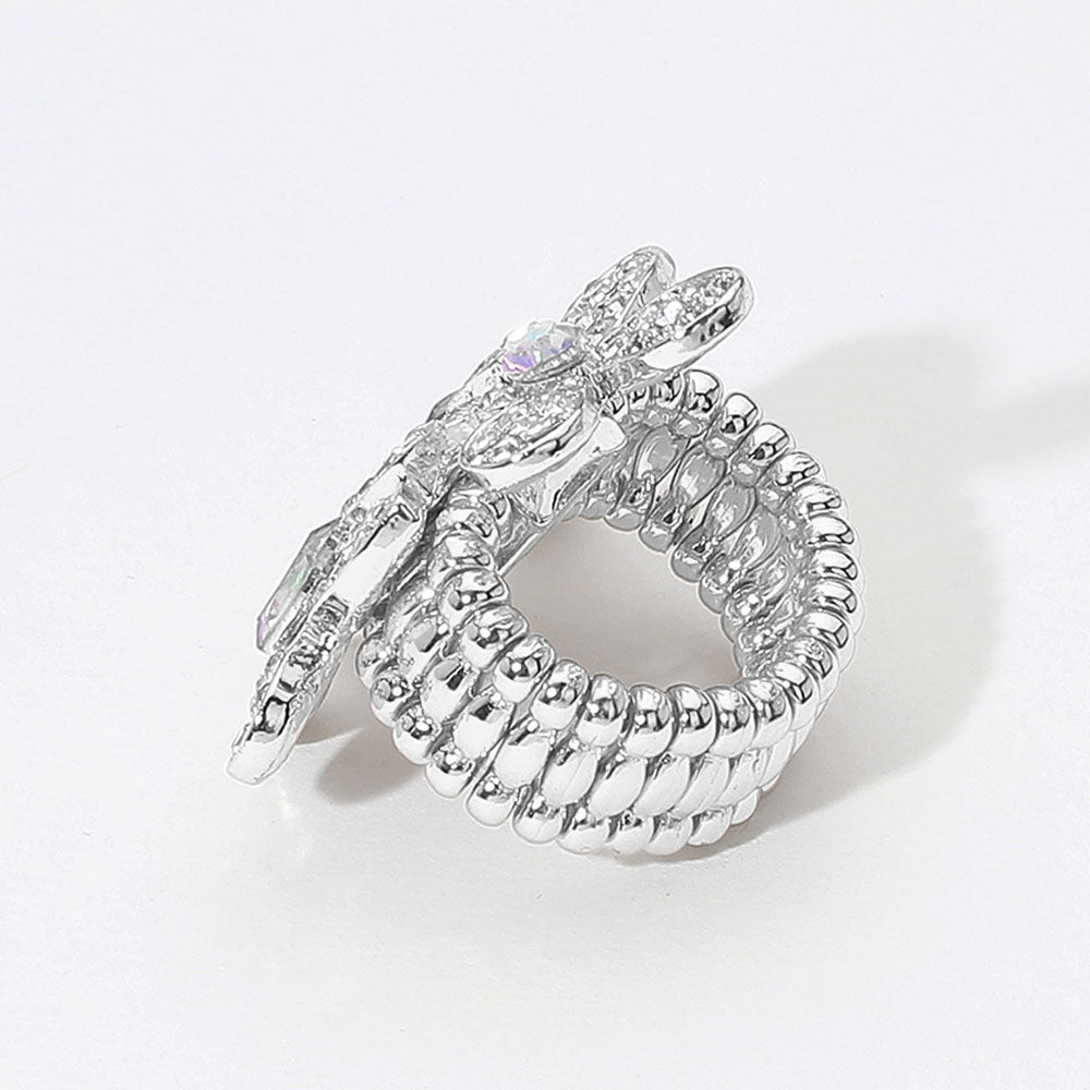 Austrian Crystal Butterflies in Flight Ring