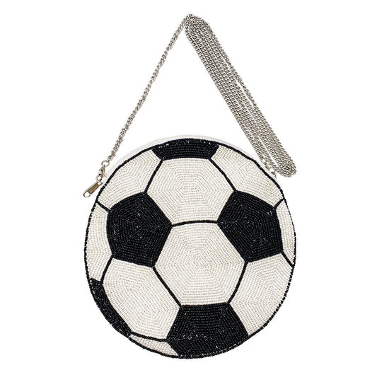Seed Beaded Soccer Crossbody Bag Handbag