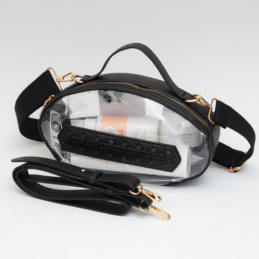Black Football Clear Crossbody Bag