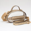 Gold Football Clear Crossbody Bag