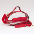 Red Football Clear Crossbody Bag