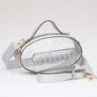 Silver Football Clear Crossbody Bag