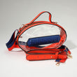 Red Blue Football Clear Crossbody Bag