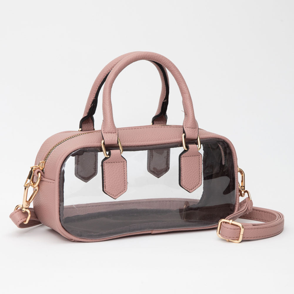 Chloe Clear Crossbody Bag - Pink | Fuchsia