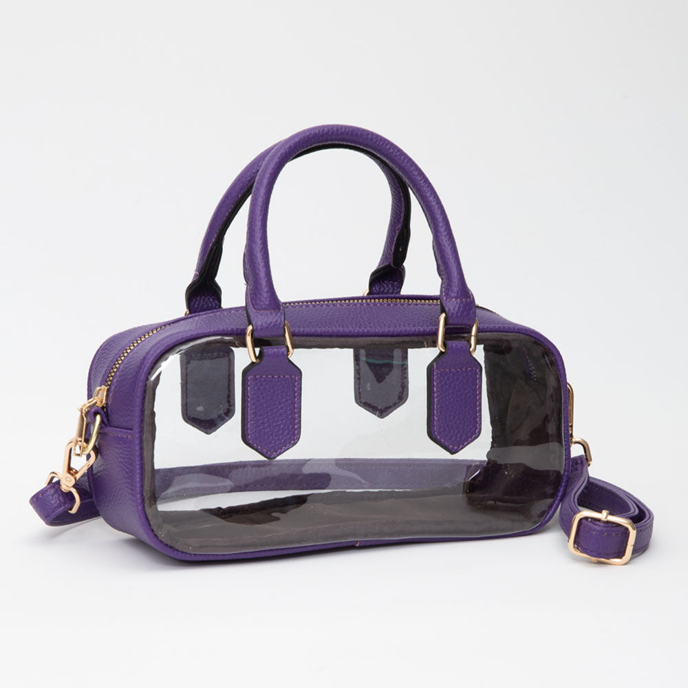 Chloe Clear Crossbody Bag - Blue | Purple