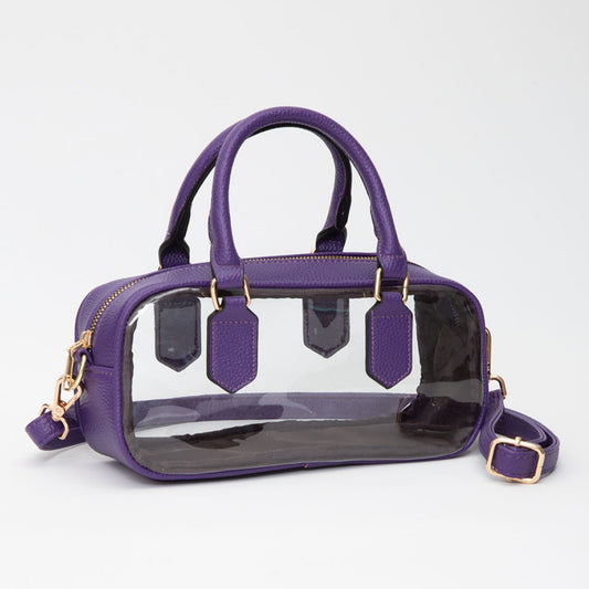 Chloe Clear Crossbody Bag - Blue | Purple