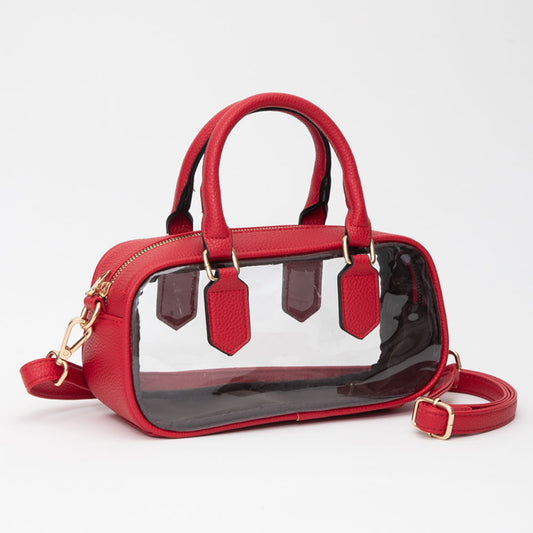Chloe Clear Crossbody Bag - Red | Orange