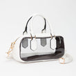 Chloe Clear Crossbody Bag - Black | White