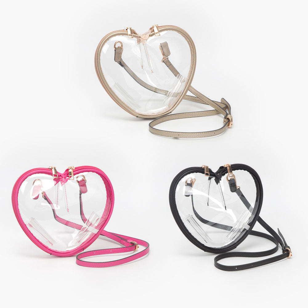 You Carry My Heart Clear Handbag