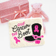 Give Cancer The Boot Beaded Pink Ribbon Mini Pouch Bag