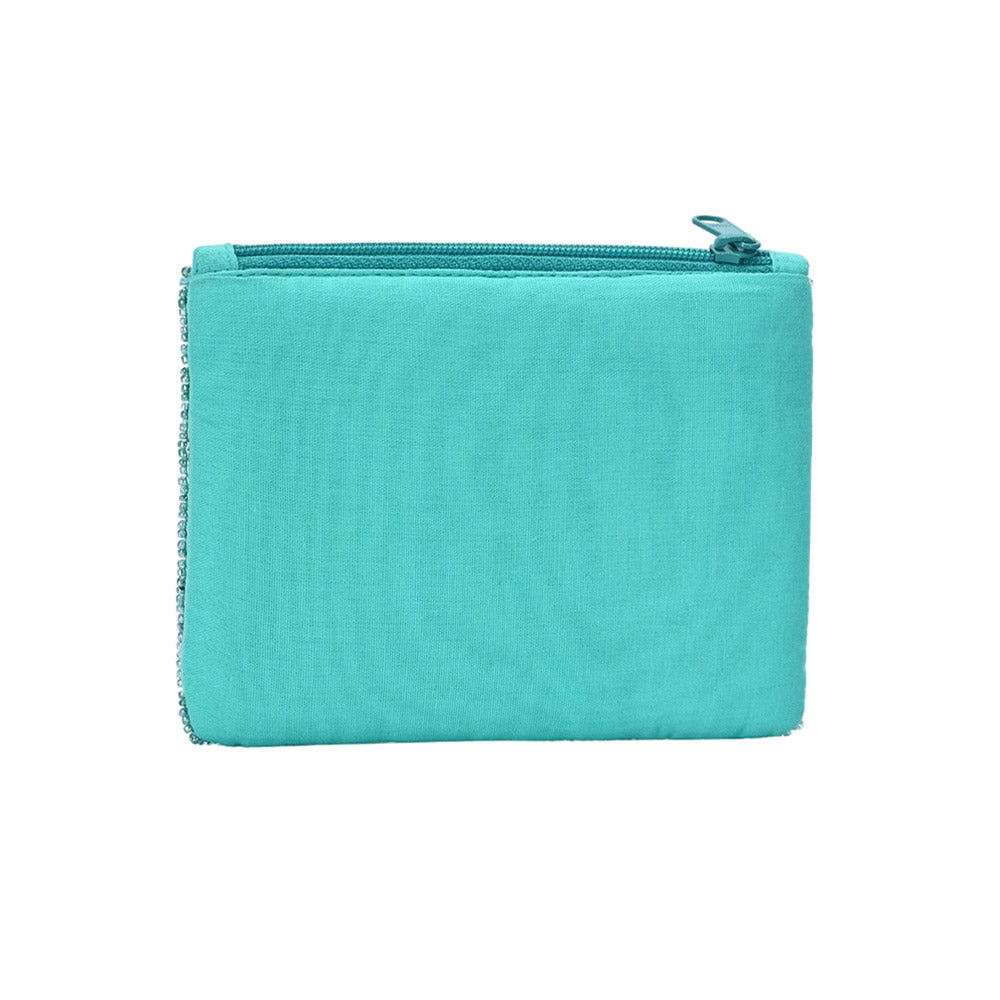 Day At The Beach Beaded Coin Pouch Bag