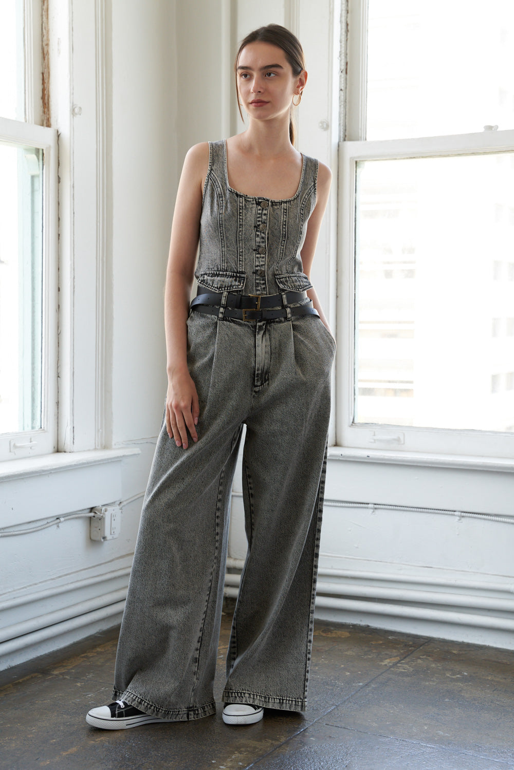STUNNING GLORY DENIM TOP