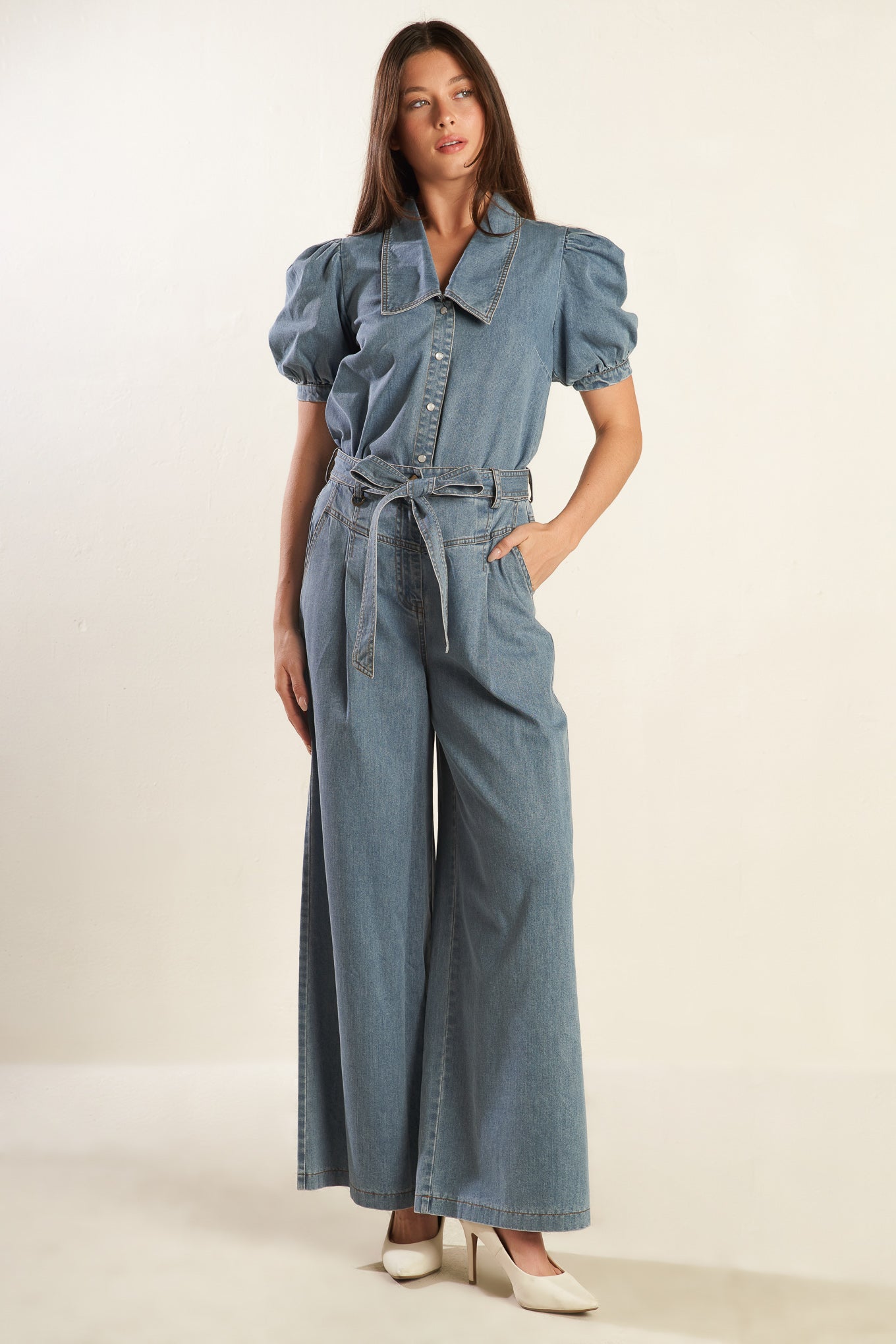 ETERNAL SUNSHINE DENIM TOP