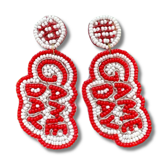 GAMEDAY Baseball Sports Theme Beaded Earrings