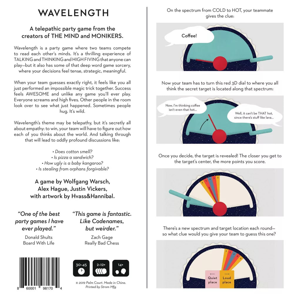 Wavelength Adult Party Board Game
