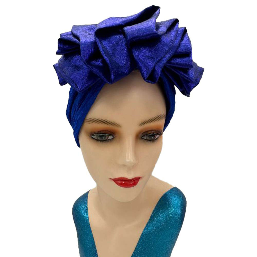 Reyna Ruffled Turban Hair Wrap