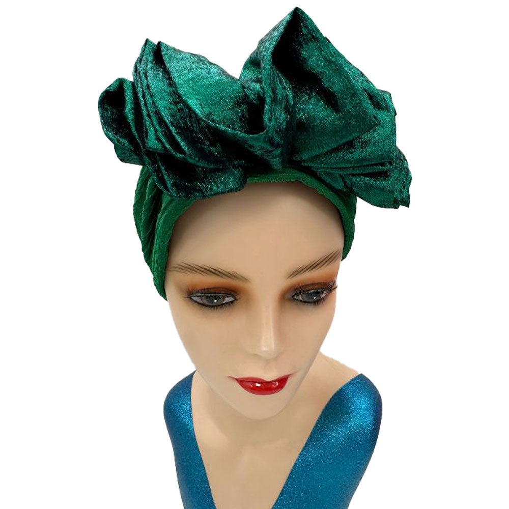 Reyna Ruffled Turban Hair Wrap