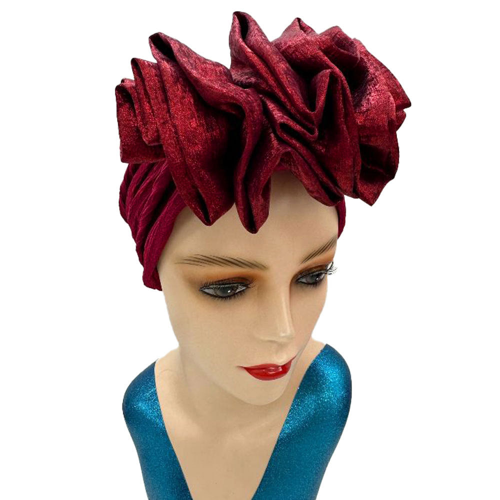 Reyna Ruffled Turban Hair Wrap