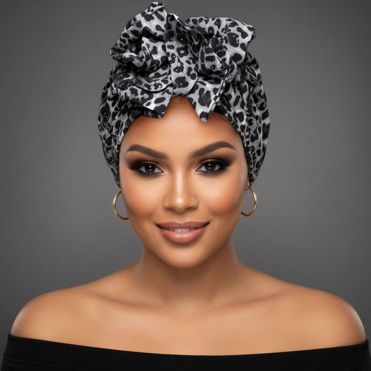 Leopard Knot Turban Hair Wrap