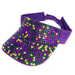 Bling Studded Mardi Gras Visor Hat