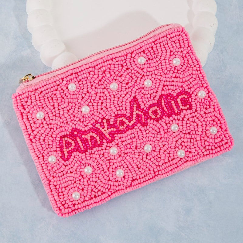 Pinkaholic Beaded Coin Pouch Bag