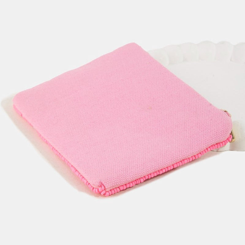 Pinkaholic Beaded Coin Pouch Bag