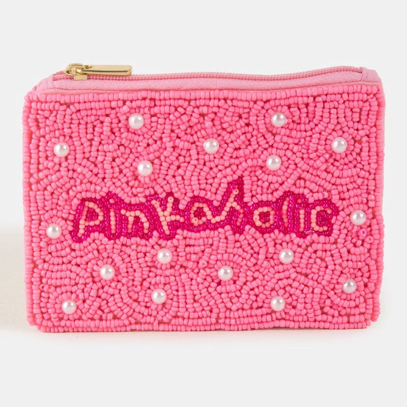 Pinkaholic Beaded Coin Pouch Bag